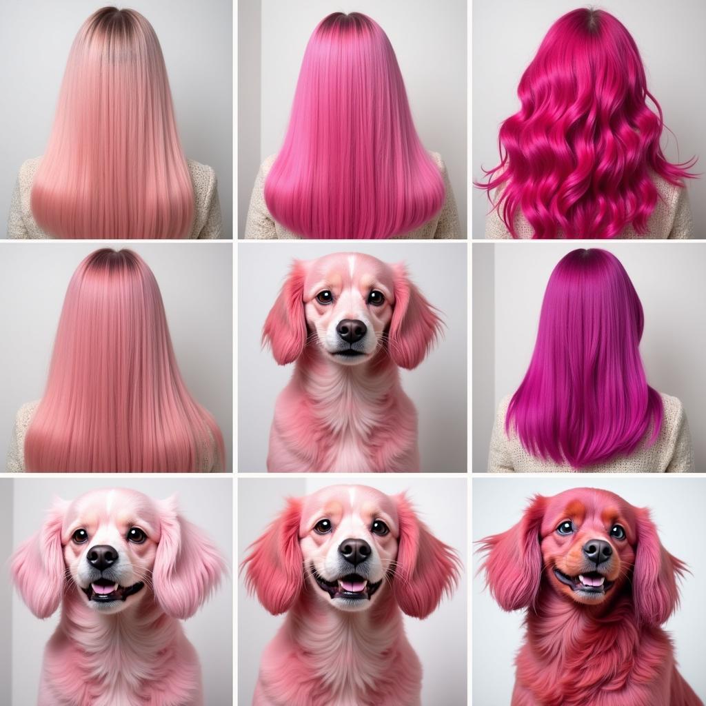 Different Shades of Pink Hair