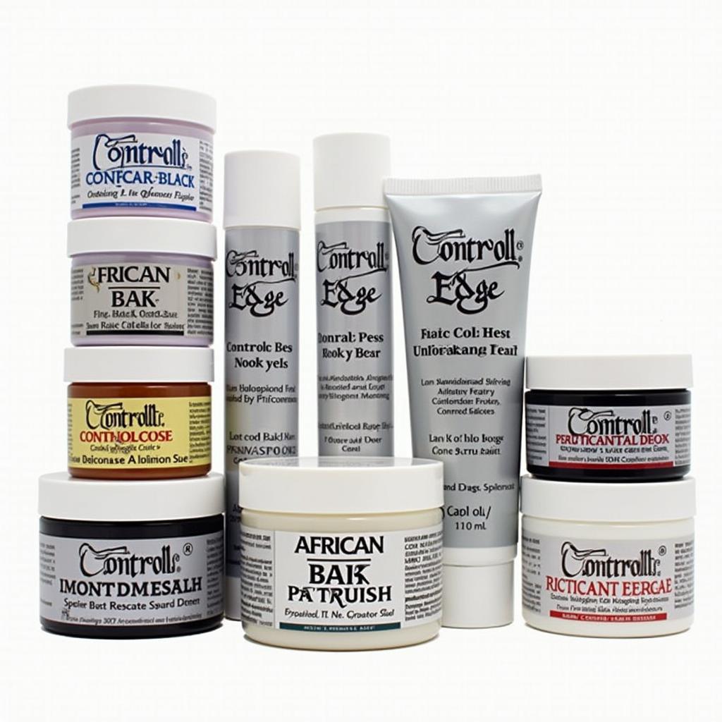 Various Types of African Black Control Edge Gel