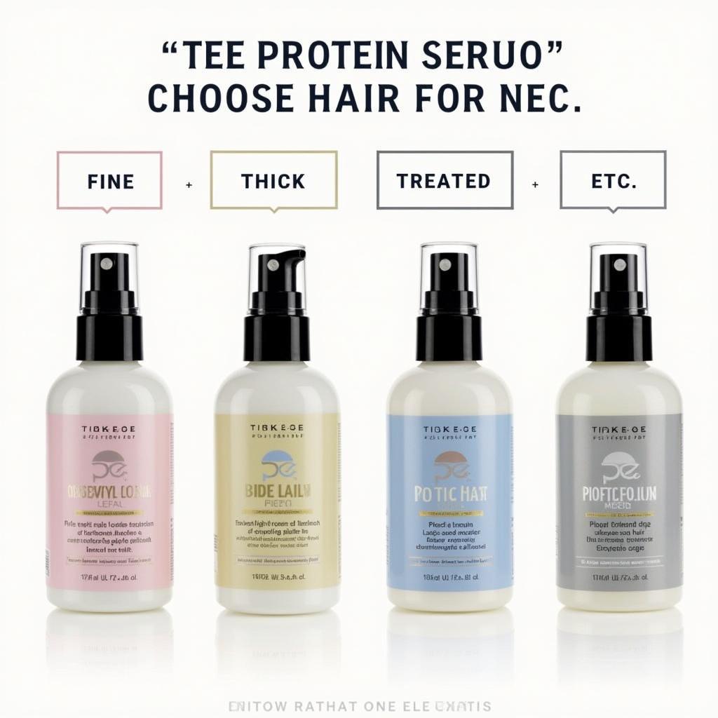 Variety of Protein Serums for Different Hair Types