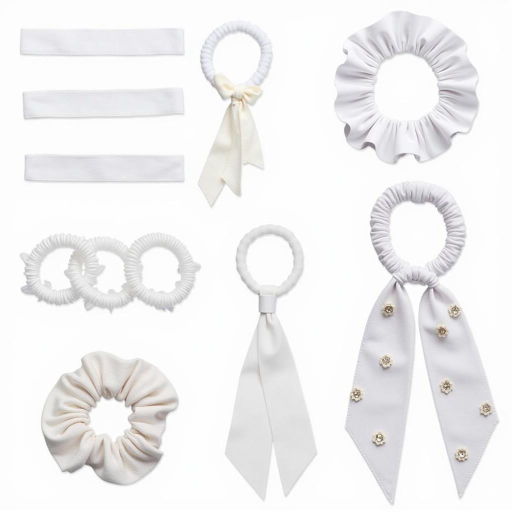 Different Types of White Hair Ties