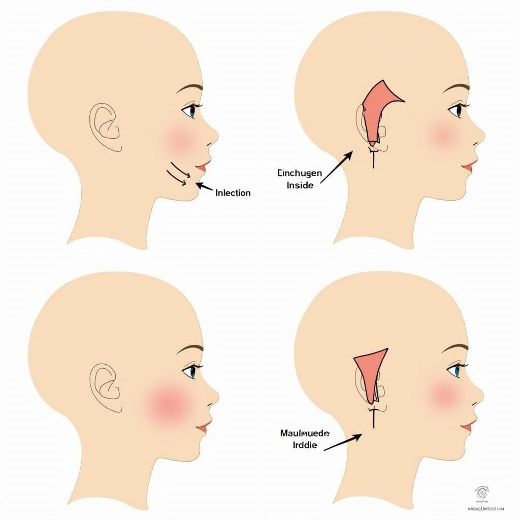 Dimple Surgery Procedure Illustration