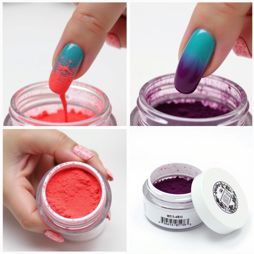 Applying Dip Powder to Nails