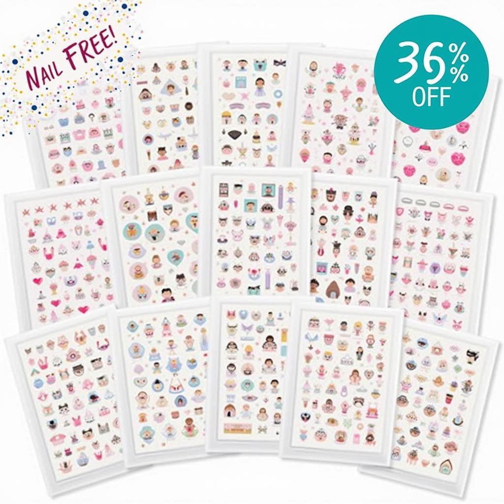 Discount applied to nail stickers