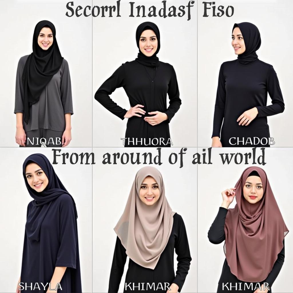 Diverse Hijab Styles and Interpretations