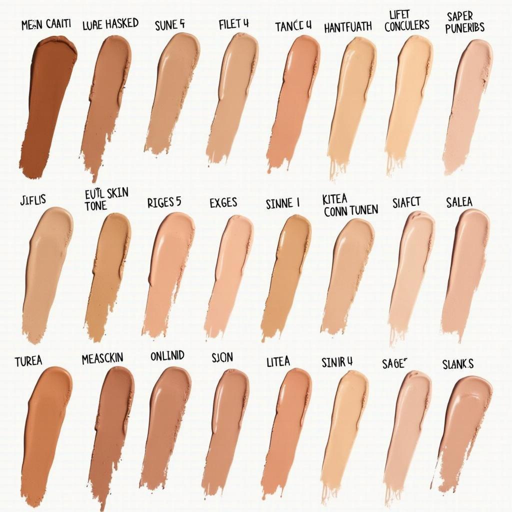 Dominique Cosmetics Concealer Swatches - All Shades