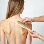 Person Dry Brushing Their Back