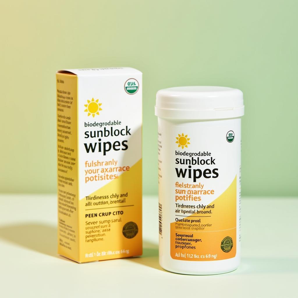 Biodegradable Sunblock Wipes Packaging