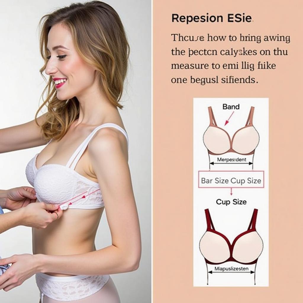 Elomi Plus Size Bra Fitting Guide: A visual representation of how to measure for an Elomi bra, demonstrating the correct placement of the measuring tape.