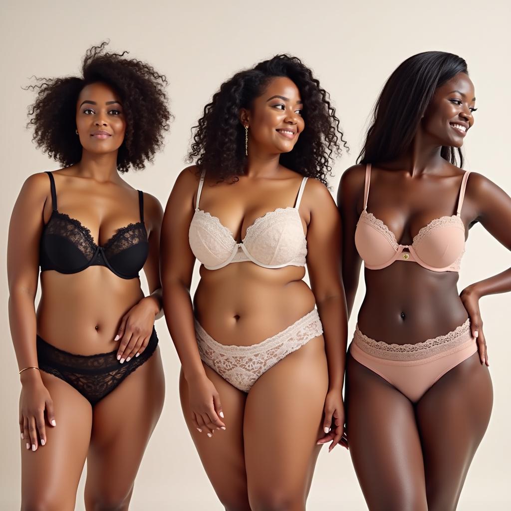 Elomi Plus Size Bra Styles: A visual representation of the different Elomi bra styles available, including plunges, full cups, and balconettes.