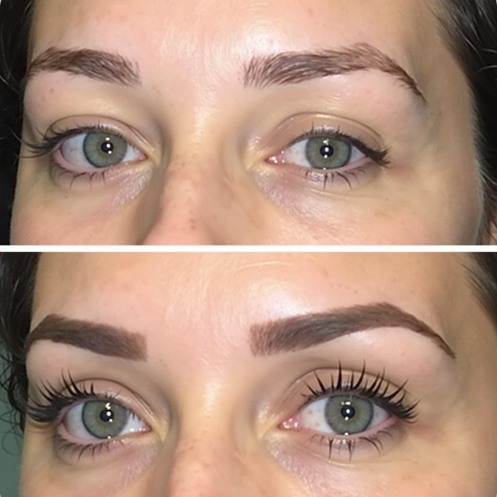 Microblading Eyebrow Tattoo Before and After