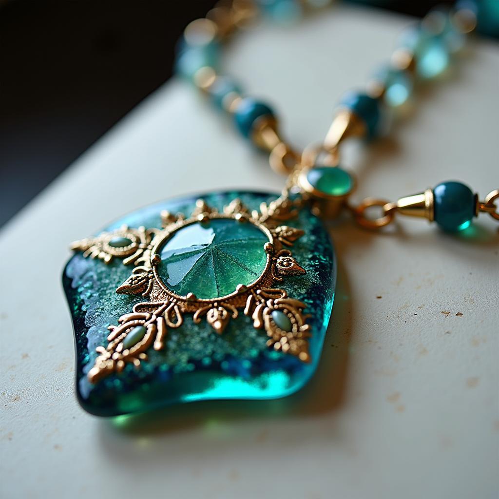 Intricate Fable Glass Necklace.