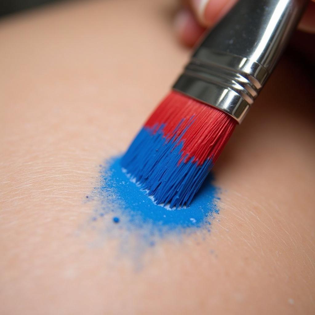 Face Painting Techniques: Blending Blue and Red