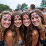 Face Stamp Stars at a Festival