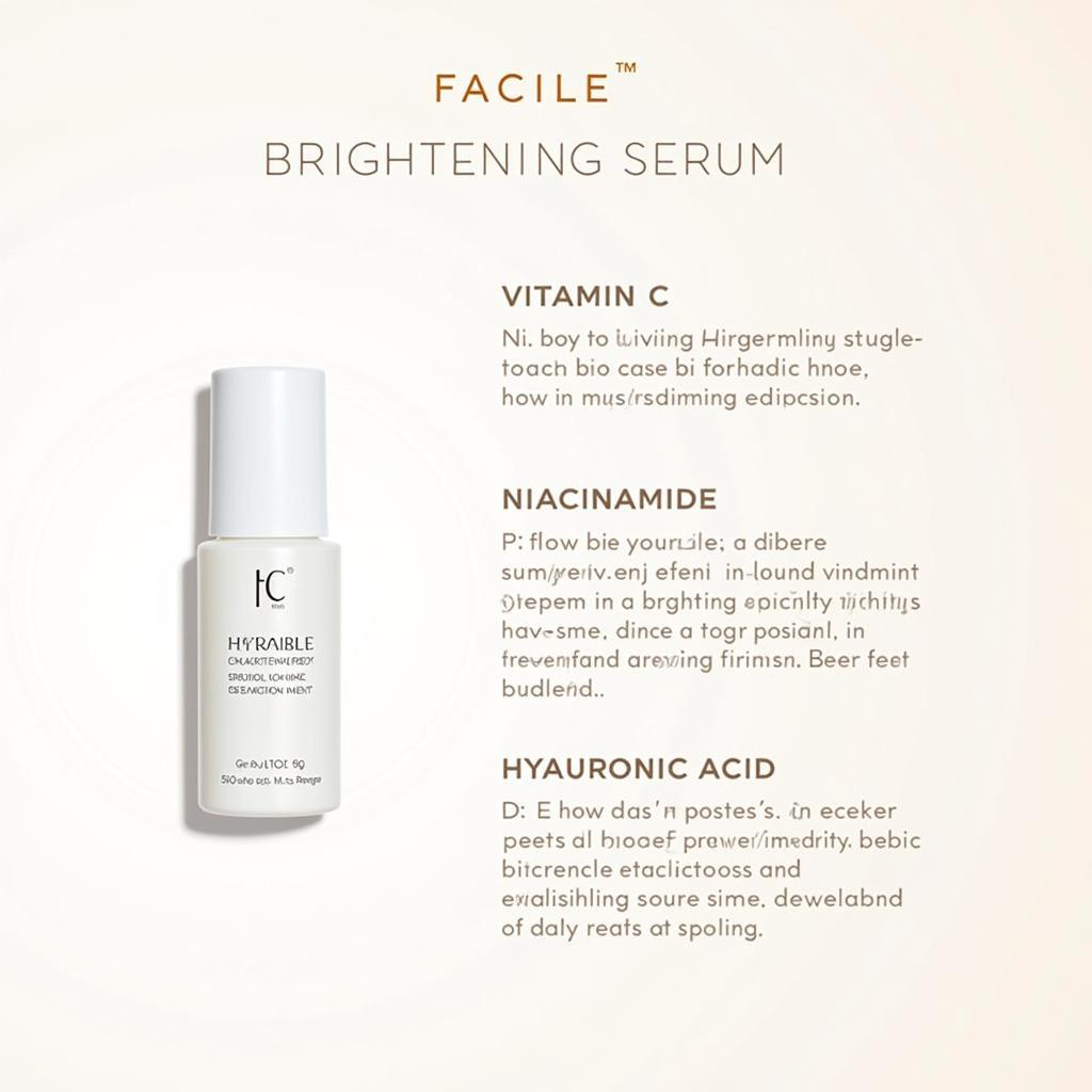 Key Ingredients in Facile Brightening Serum