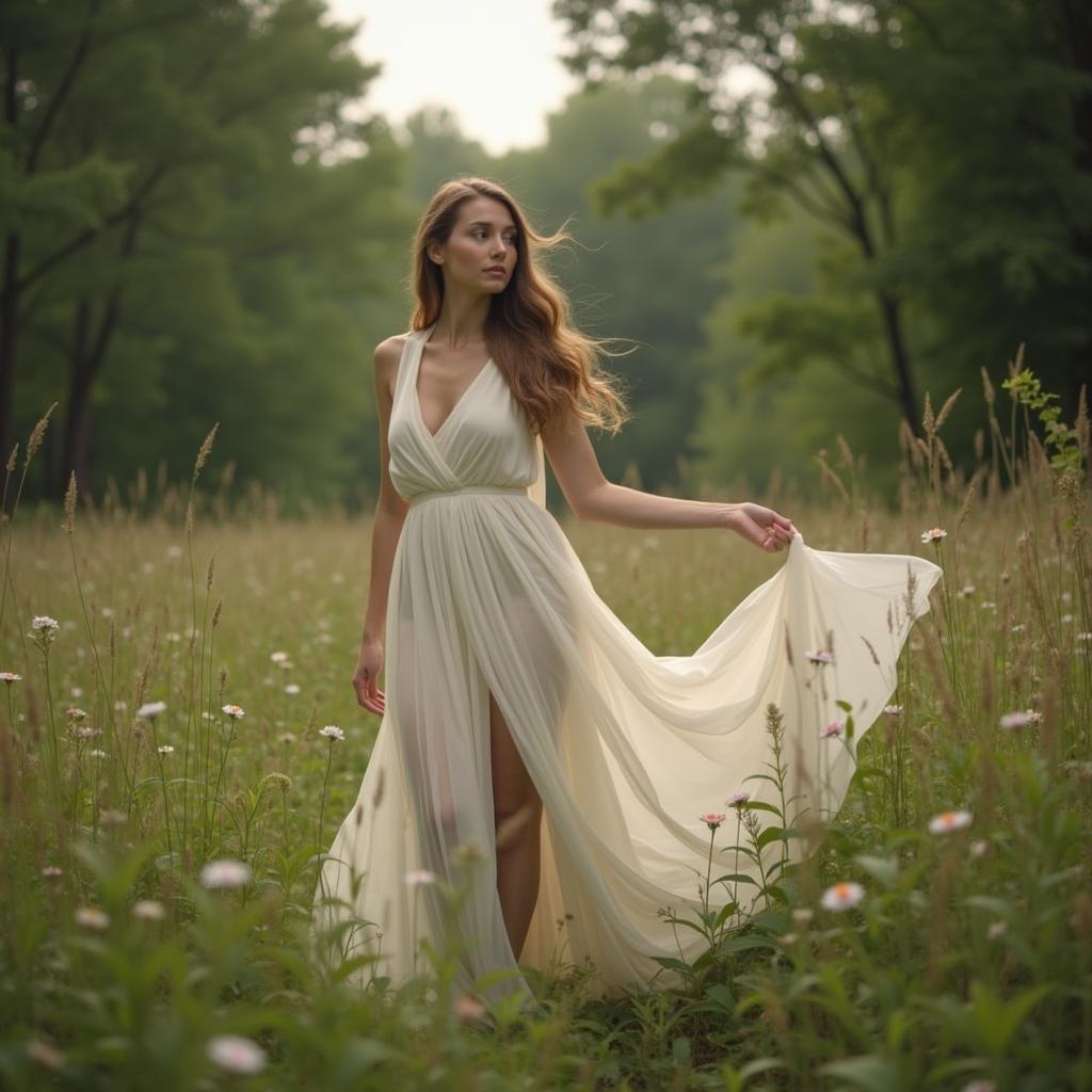 A person dressed in fairy-inspired attire in a natural setting, symbolizing the connection between inner beauty and nature.