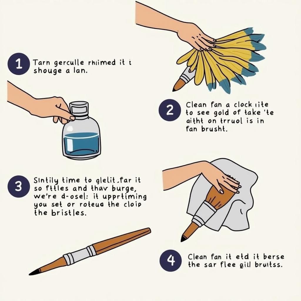 Cleaning a fan brush