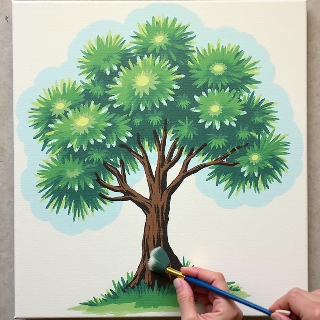 Creating a tree using the fan brush