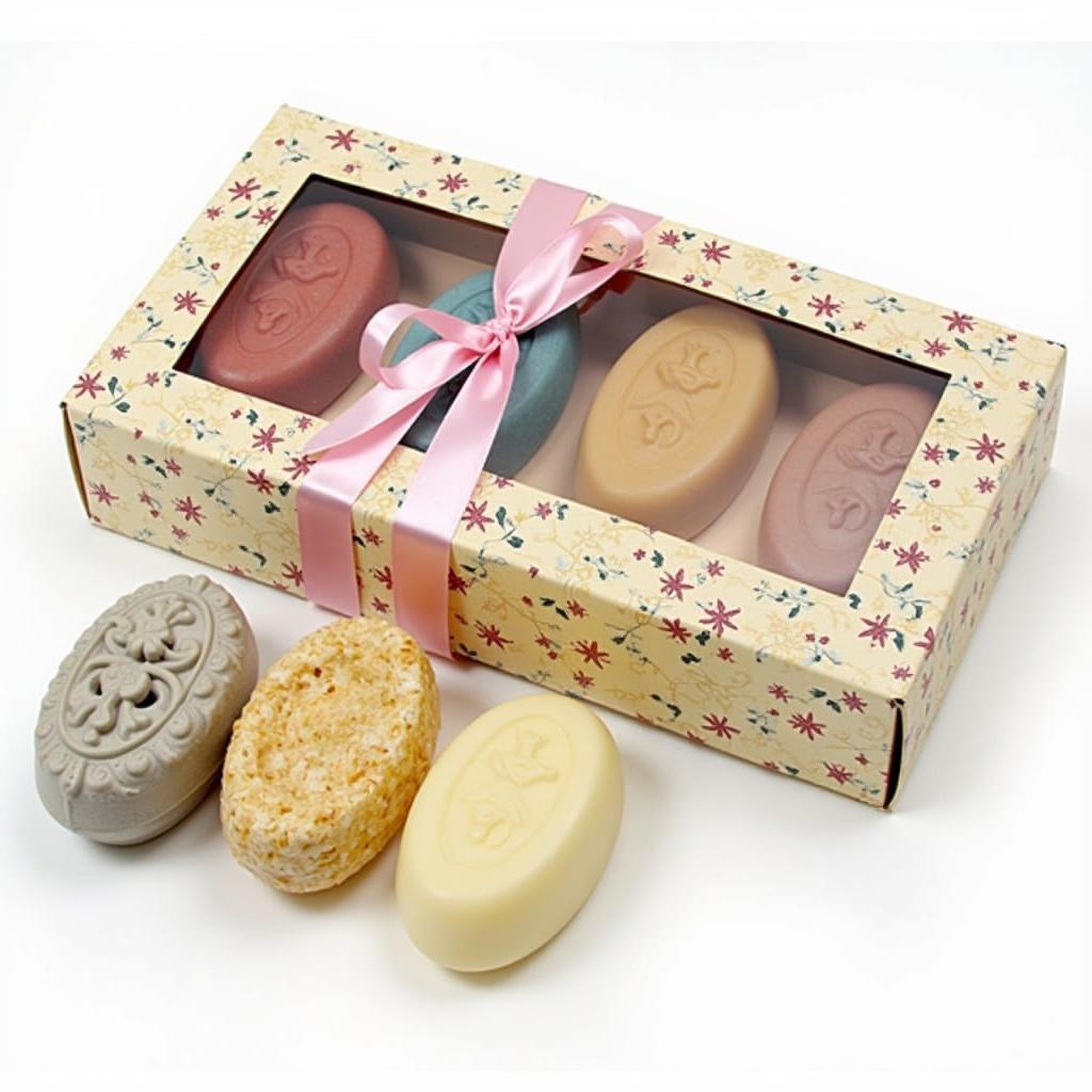 Beautifully packaged fancy bar soap gift set