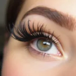 Feather lashes creating a natural, wispy look