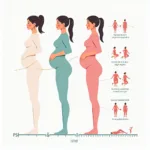 Illustration of natural female body changes