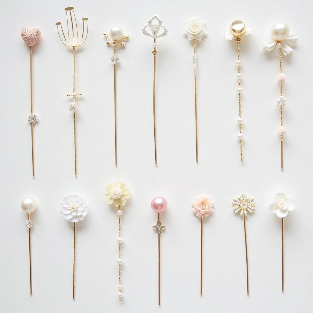 Different Styles of Fiancee Point Hair Sticks