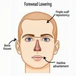 Diagram of Forehead Lowering Surgery