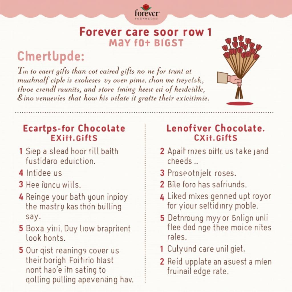 Forever Rose Chocolate Care Instructions