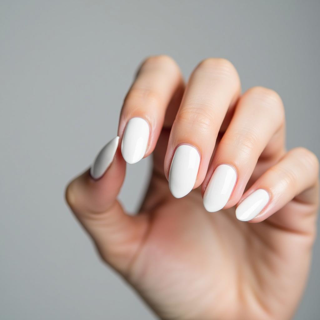 Minimalist Chic Frosty White Nails