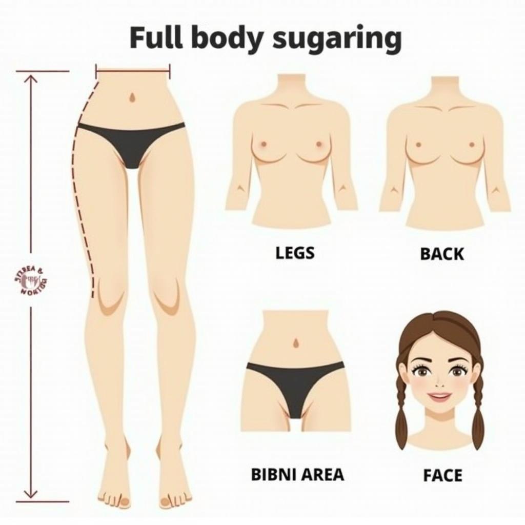 Full Body Sugaring Areas