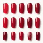 Various Shades of Red Gel Nails