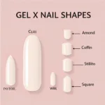 Gel X Nails in Various Shapes