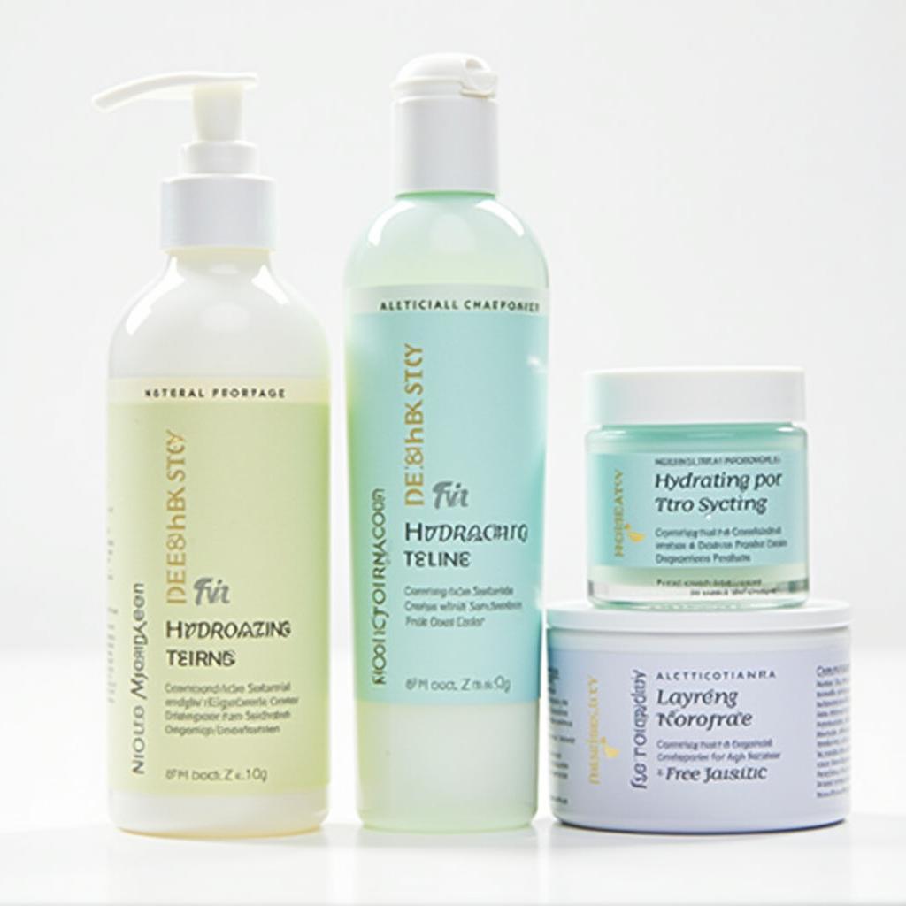 Gentle Skincare Routine for Pisces: Soothing and hydrating products suitable for sensitive skin.