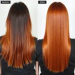 Before and After Ginger Hair Root Touch Up