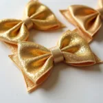 Gold Sparkly Hair Bows: Satin, Velvet, and Grosgrain