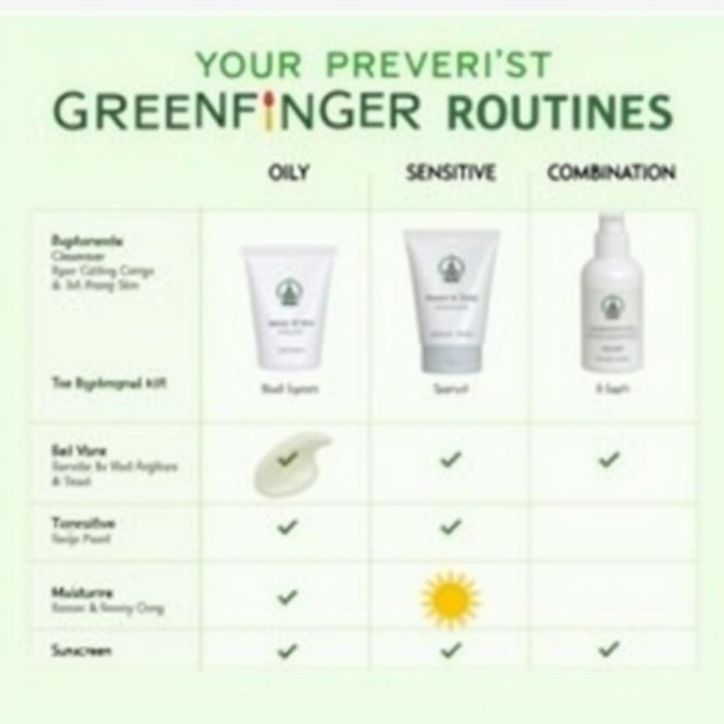 Green Finger Korea Routine for Different Skin Types