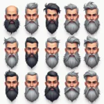 Different Grey Beard Types and Textures