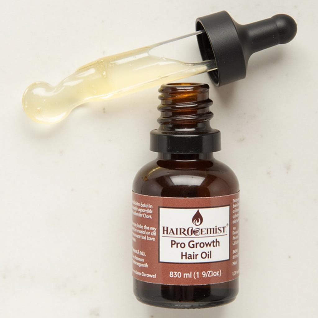 Hair Chemist Pro Growth Hair Oil bottle close-up