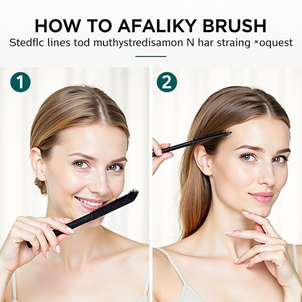 Applying Hair Streaking Product with a Brush