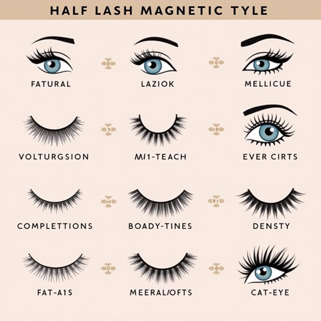 Different Half Lash Magnetic Styles