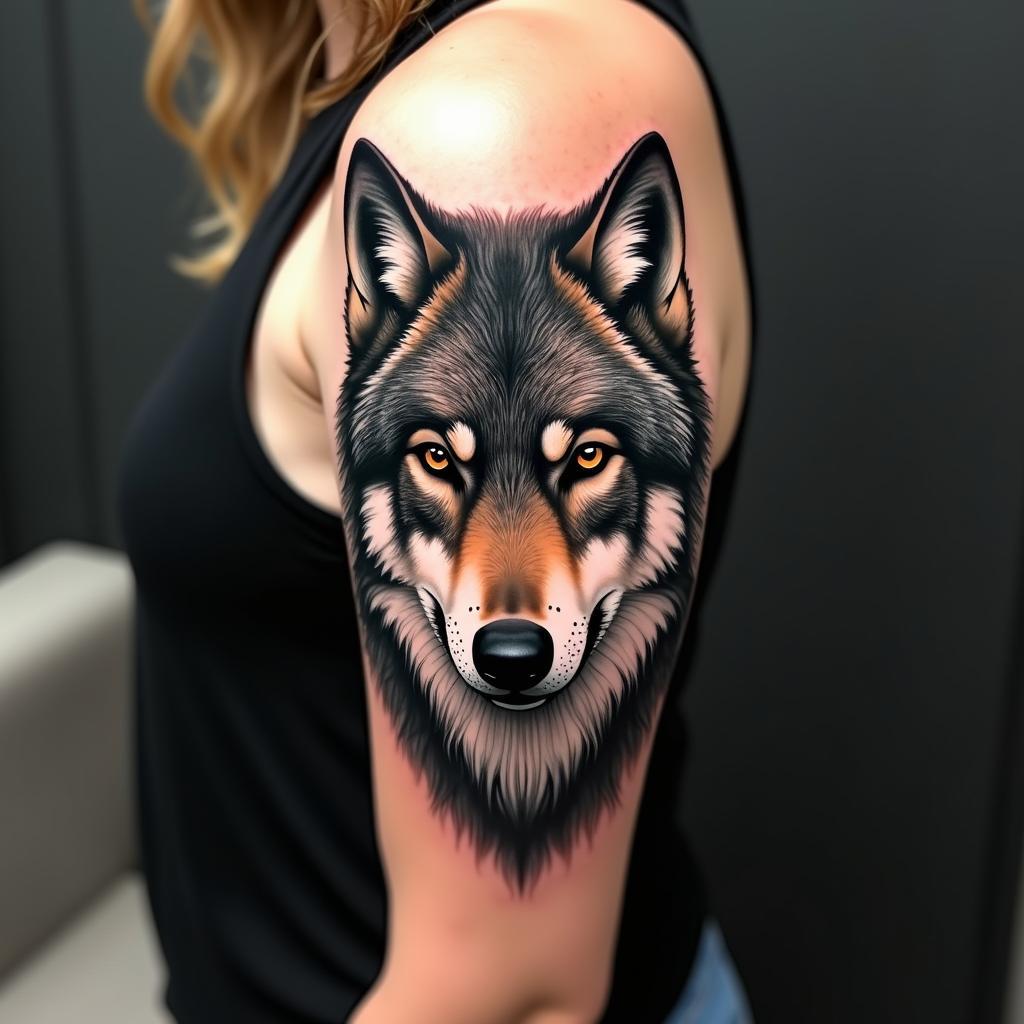 Animal Portrait Half Sleeve Tattoo