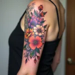 Floral Half Sleeve Tattoo Design