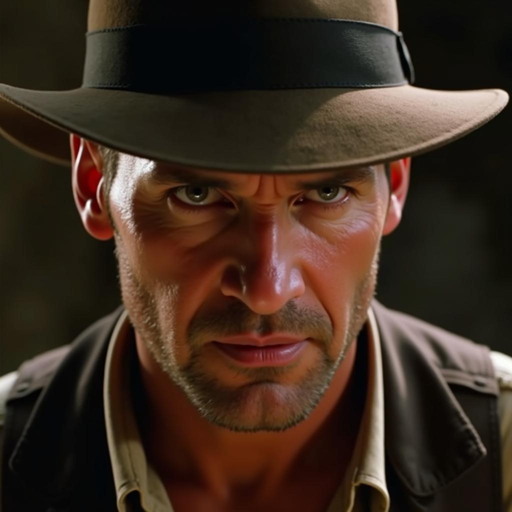 Harrison Ford as Indiana Jones: Expressive Eyes