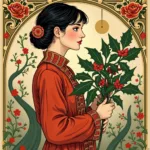 Art Nouveau Christmas Card