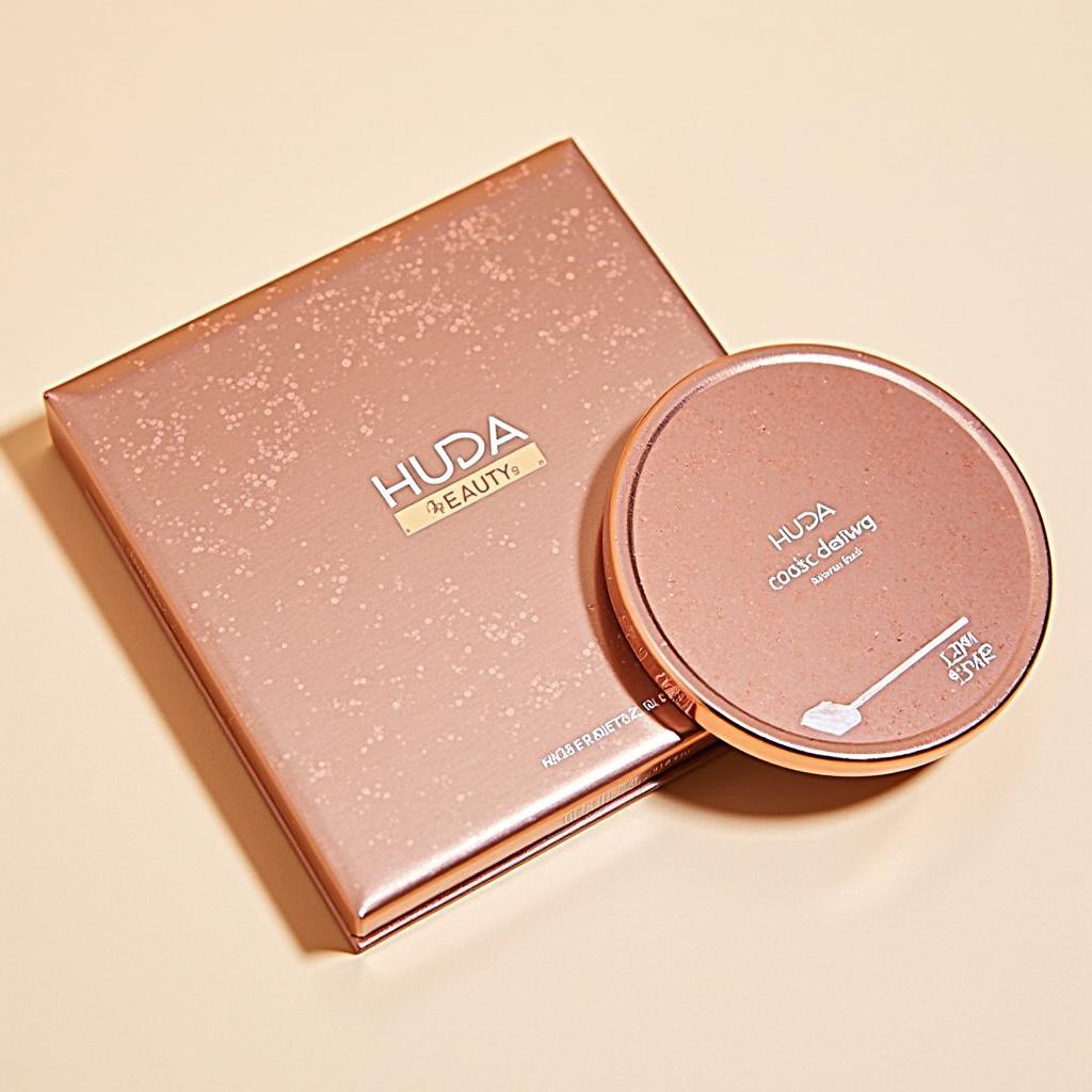 Huda Beauty Textured Rose Gold Palette Packaging