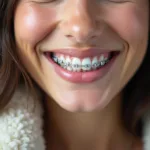 Inbrace Invisible Design: Showcasing the hidden design of Inbrace braces behind the teeth.