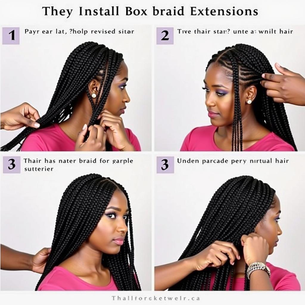 Installing Blonde Braid Extensions