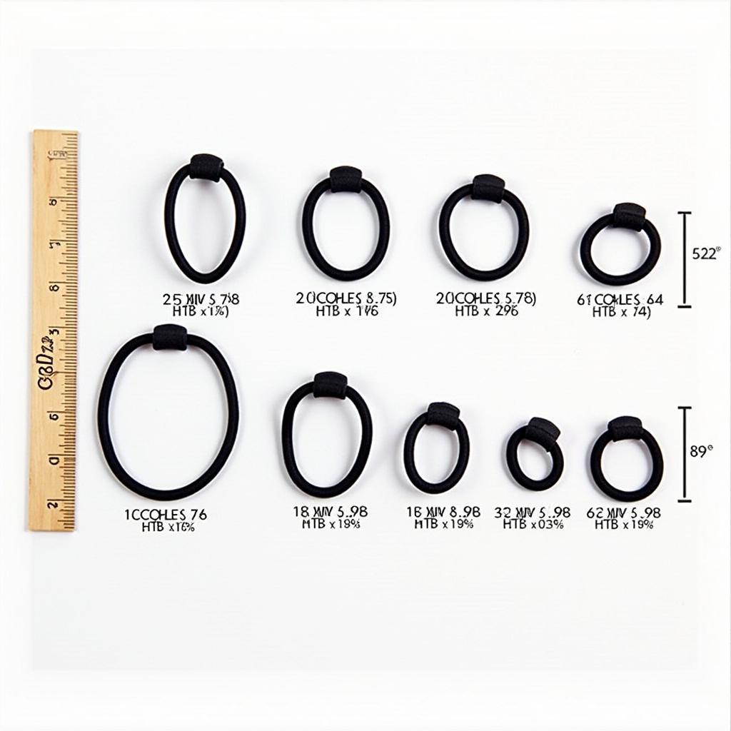 Comparing sizes of invisible hair elastics