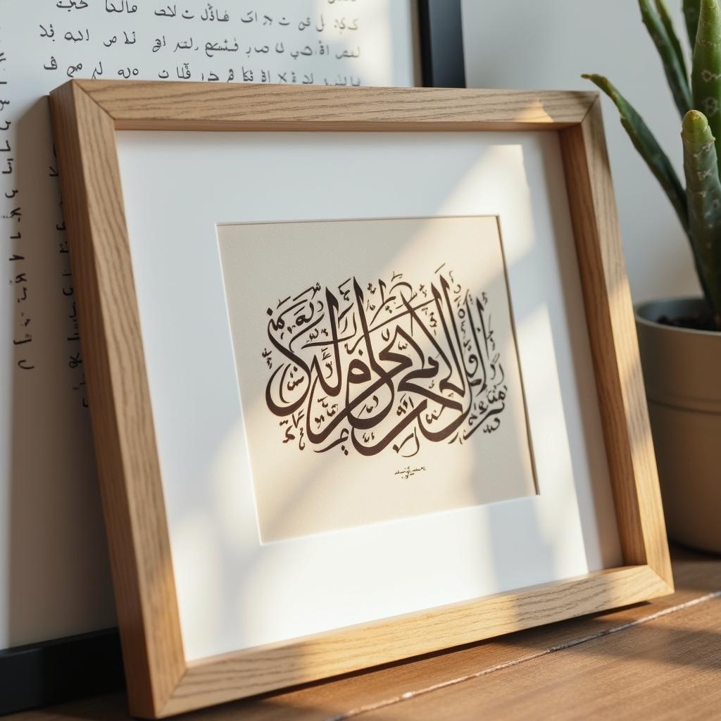 Islamic Calligraphy Wall Art: A beautiful piece of calligraphy adds a touch of faith and elegance to any room.