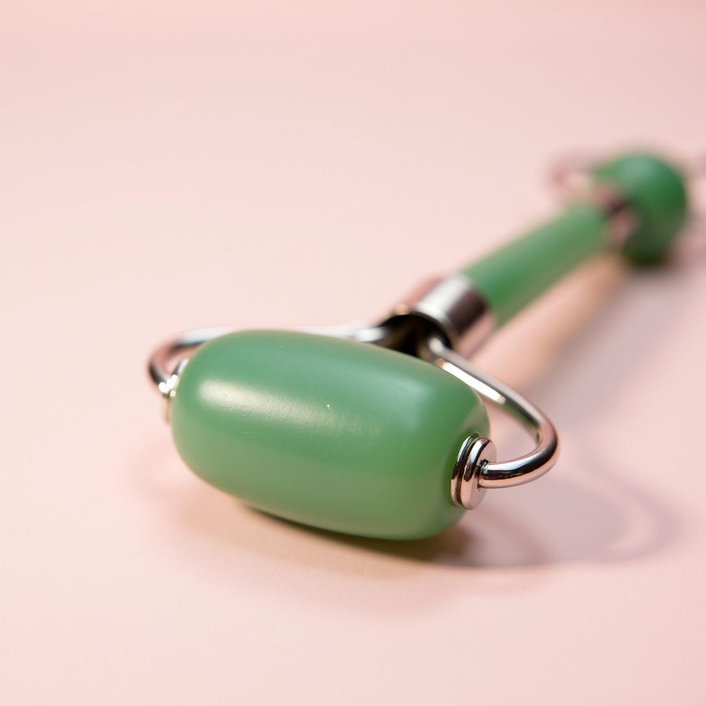 Jade eye roller for reducing puffy eyes