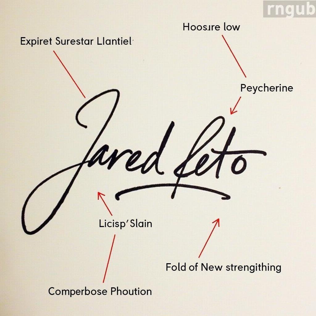 Handwriting Analysis of Jared Leto's Signature